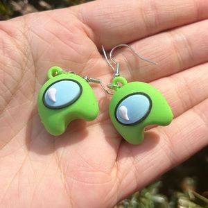 Among us Crewmate Lime Earrings